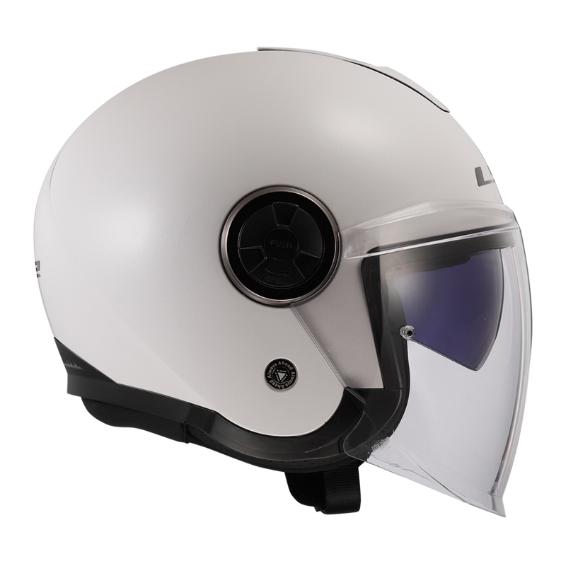 Cască de motocicletă deschisă LS2 OF620 Classy Solid alb