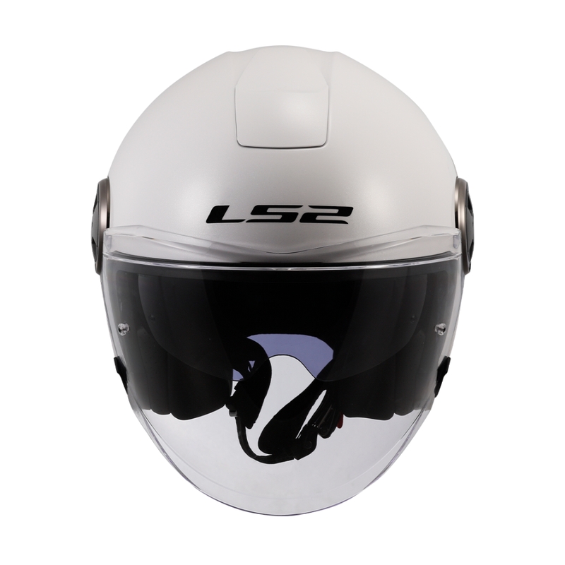 Cască de motocicletă deschisă LS2 OF620 Classy Solid alb
