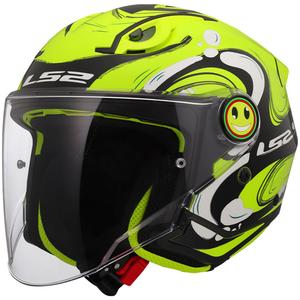 Casca de motocicleta deschisa pentru copii LS2 OF622 Funny II Glup galben fluo