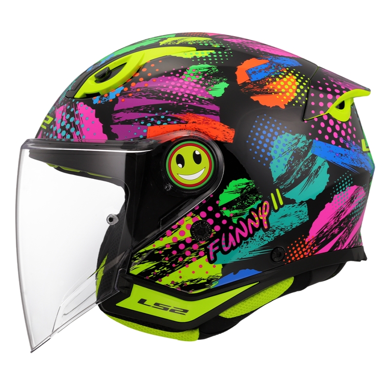 Cască de motocicletă deschisă pentru copii LS2 OF622 Funny II Joy neagră