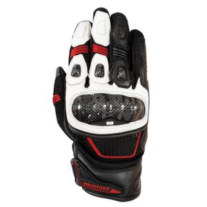 Mănuși moto Oxford RP-4S 3.0 alb-negru-roșu