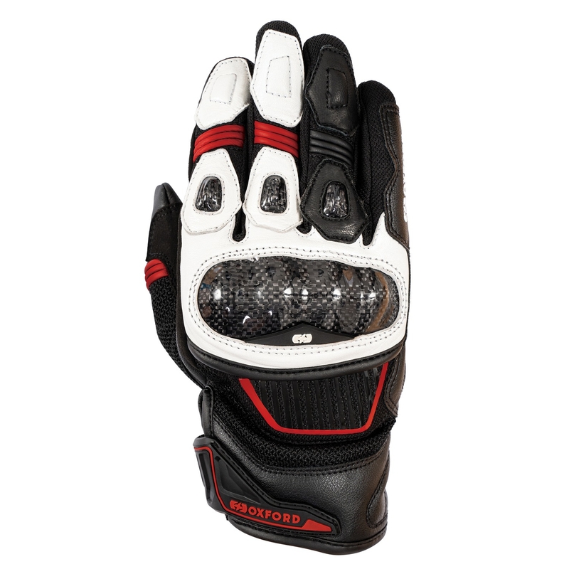 Mănuși moto Oxford RP-4S 3.0 alb-negru-roșu
