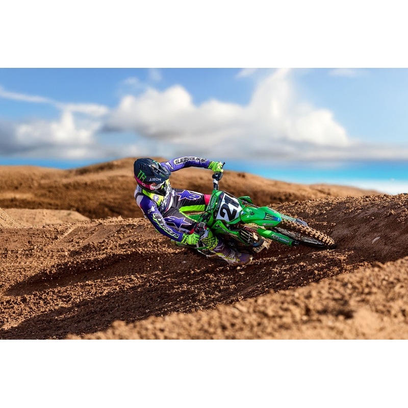 Tricou motocross Alpinestars Supertech SX ediție limitată Dirt Studios alb-violet-roz-galben fluo