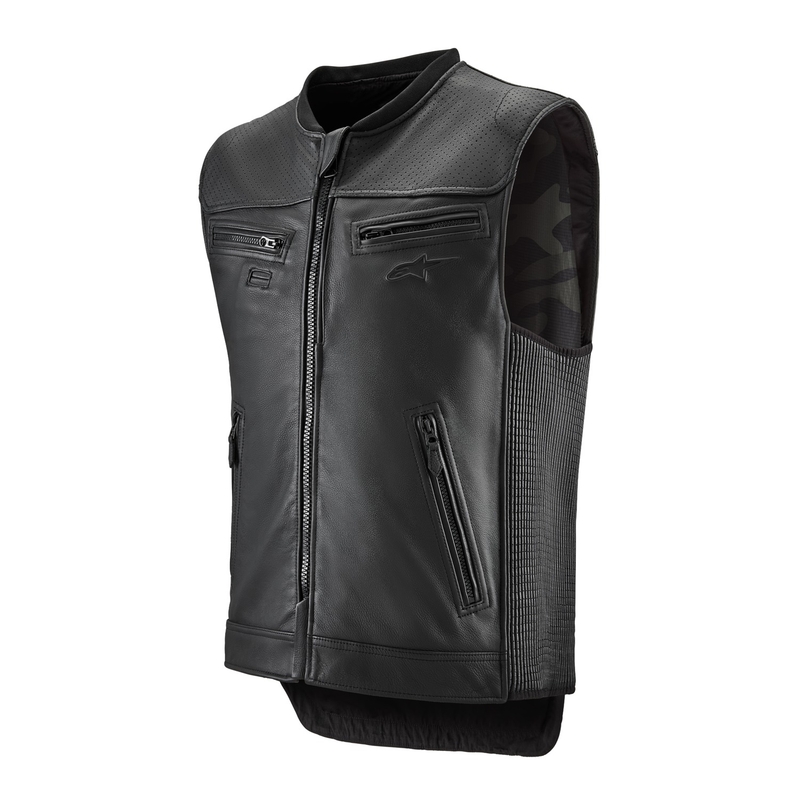 Vesta cu sistem airbag Alpinestars TECH-AIR®3 V2 LEATHER neagră