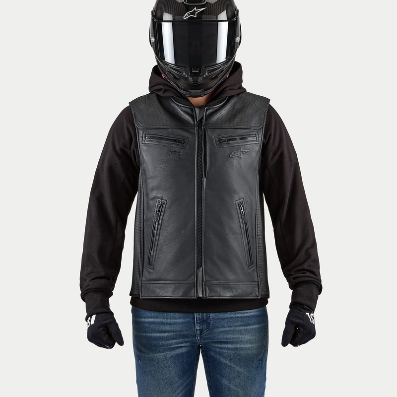 Vesta cu sistem airbag Alpinestars TECH-AIR®3 V2 LEATHER neagră