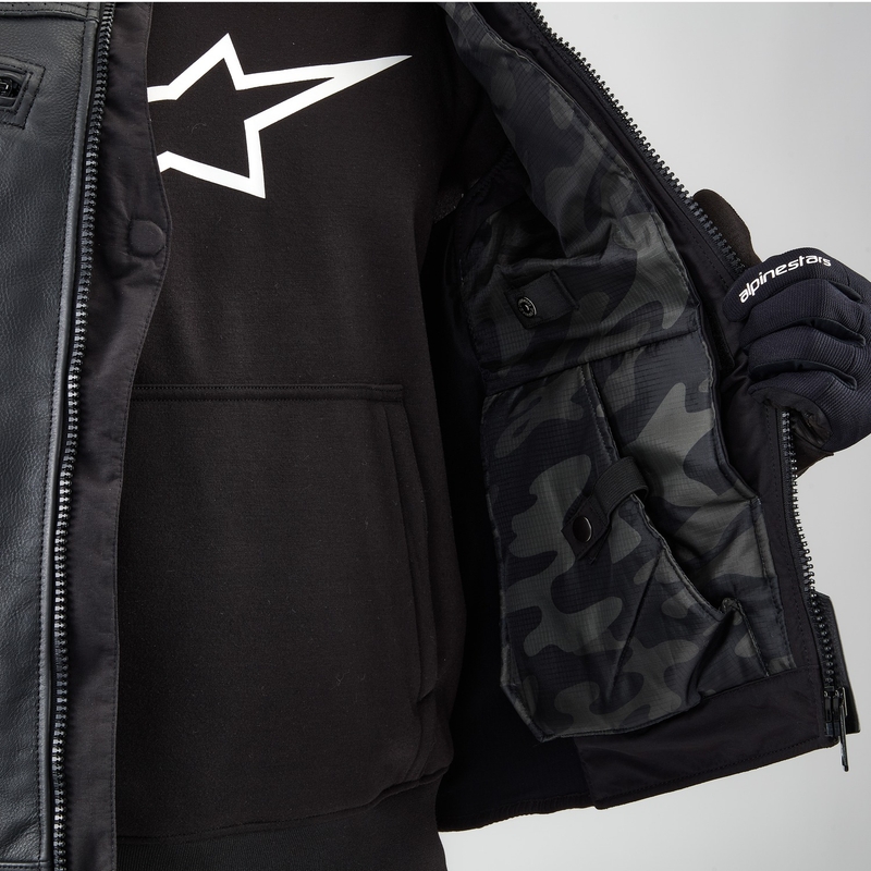 Vesta cu sistem airbag Alpinestars TECH-AIR®3 V2 LEATHER neagră