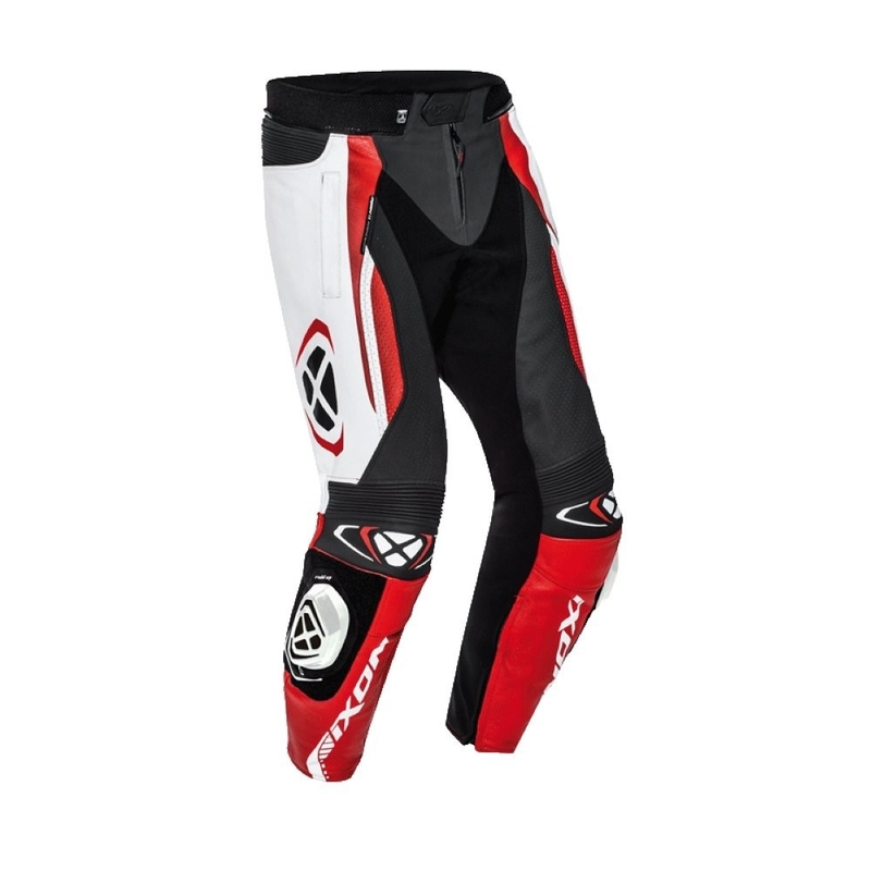 IXON Vortex 2 Negru, alb și roșu pantaloni de motociclete lichidare