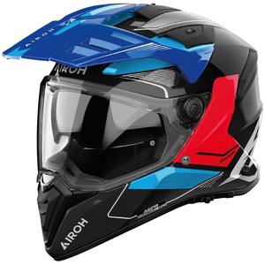Casca moto enduro Airoh Bandit Tune albastru-rosu