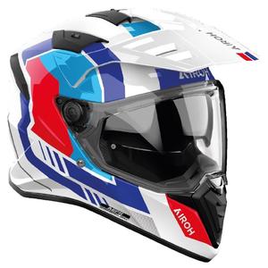 Casca moto enduro Airoh Bandit Horn alba