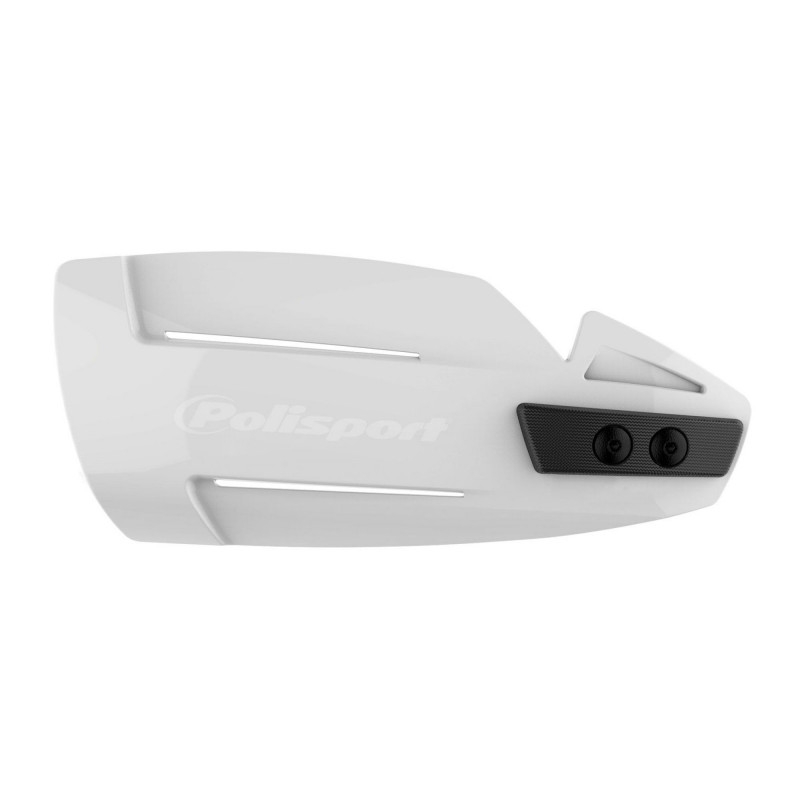 Handguard POLISPORT HAMMER with universal plastic mounting kit Alb