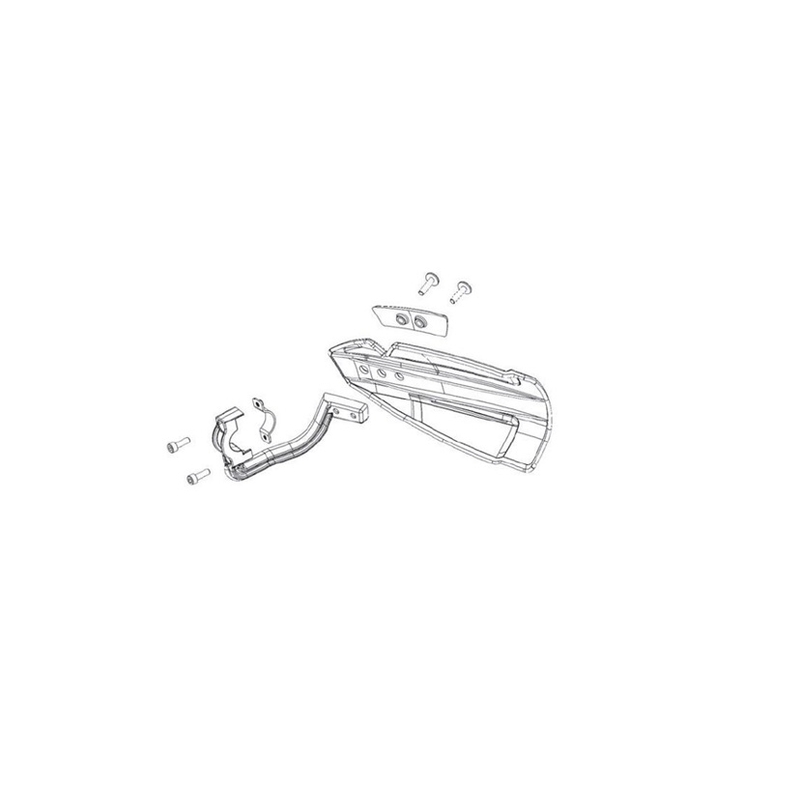 Handguard POLISPORT HAMMER with universal plastic mounting kit Alb