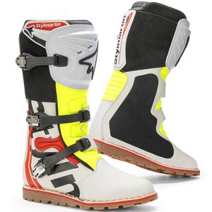 Cizme moto Stylmartin Impact Pro.2 alb-negru-galben fluo