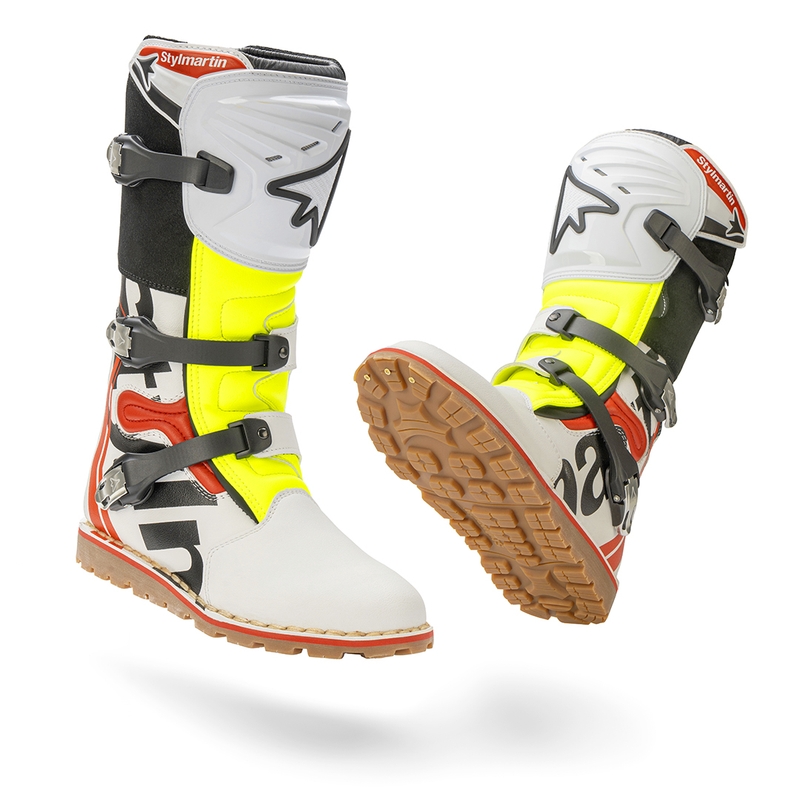 Cizme moto Stylmartin Impact Pro.2 alb-negru-galben fluo