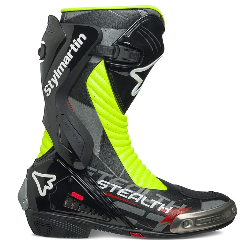 Ghete moto Stylmartin Stealth Evo Air negru-galben fluo