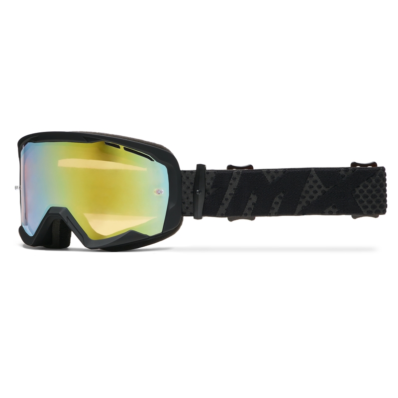 Ochelari de motocross iMX Endurance Flip negru-negru cu plexiglas iridiu