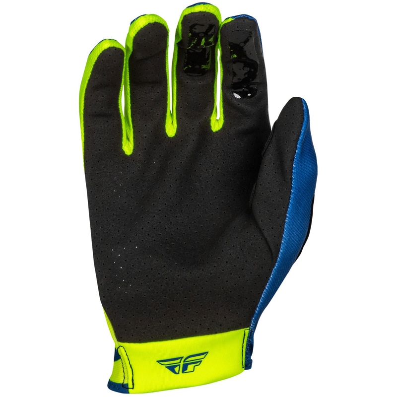 Mănuși de motocross FLY Racing Lite albastru-galben fluo