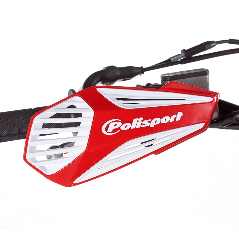 Handguard POLISPORT MX AIR with universal handlebar mounting kit BlueYam98 / White