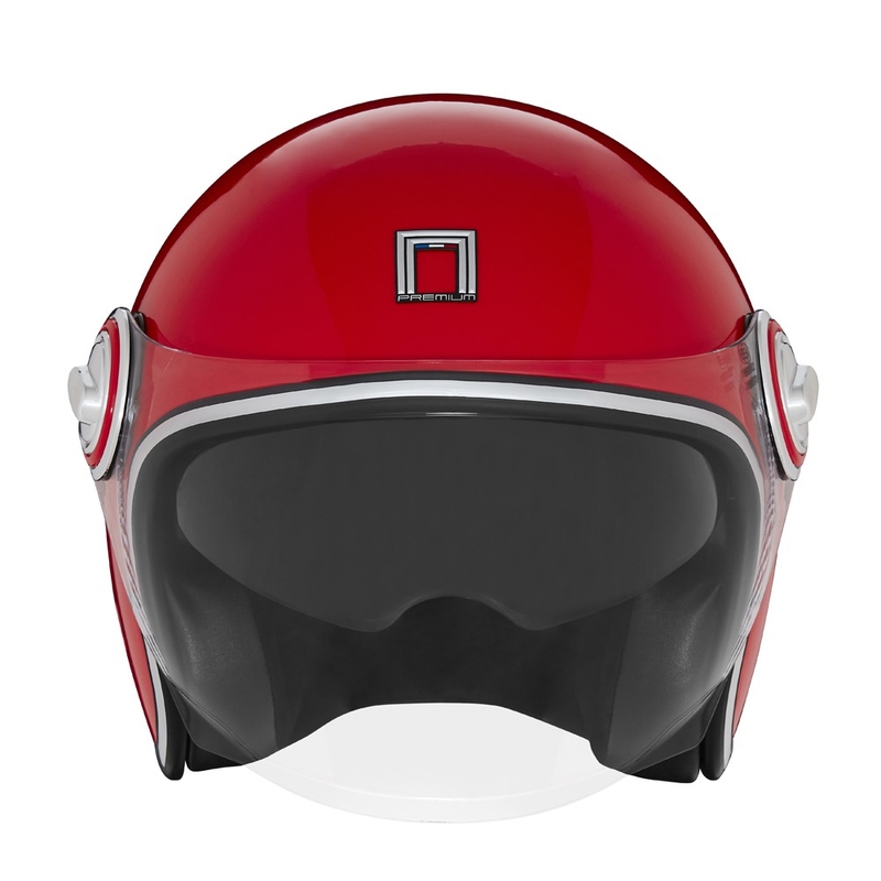 Casca de motociclete deschisa NOX PREMIUM Heritage rosie