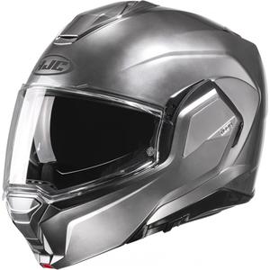 HJC i100 Cască de motocicletă solidă, cu rabat, argintiu