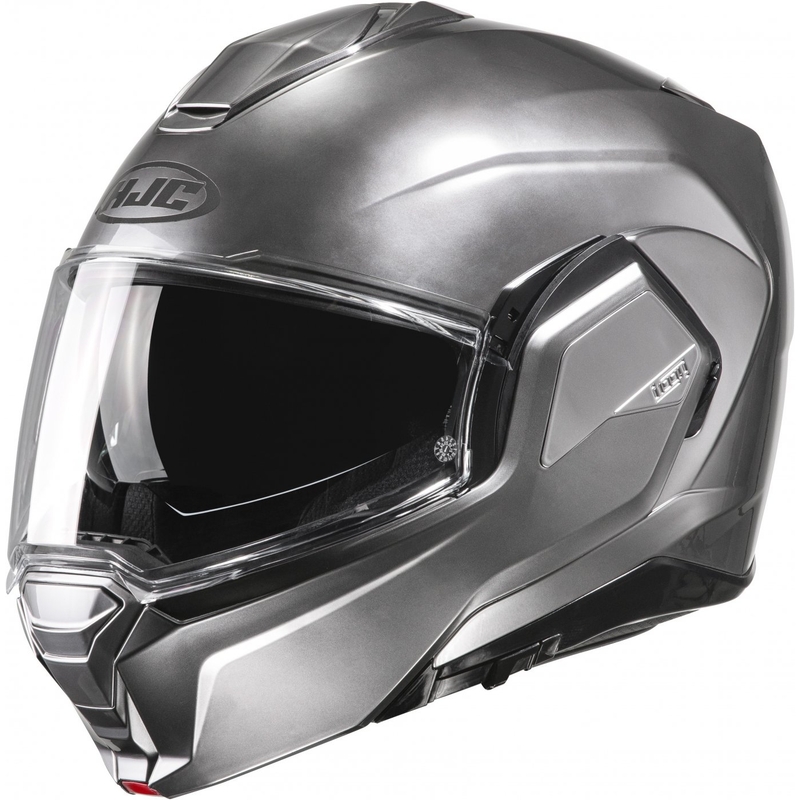 HJC i100 Cască de motocicletă solidă, cu rabat, argintiu