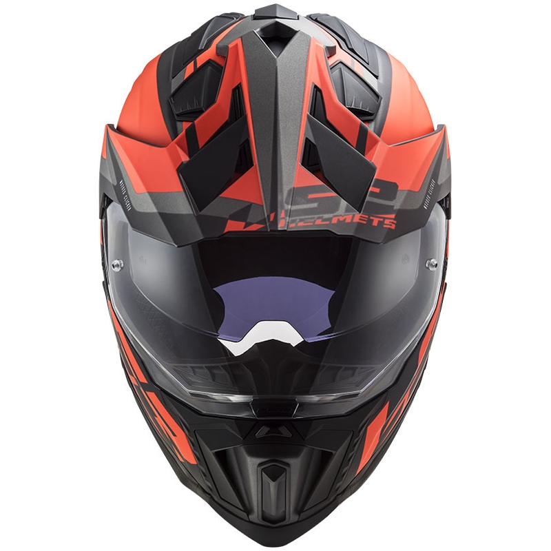 Casca Enduro LS2 MX701 Explorer Alter negru-portocaliu fluo-gri mat