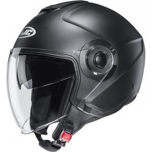 Cască de motocicletă deschisă HJC i40N Solid semiplată neagră