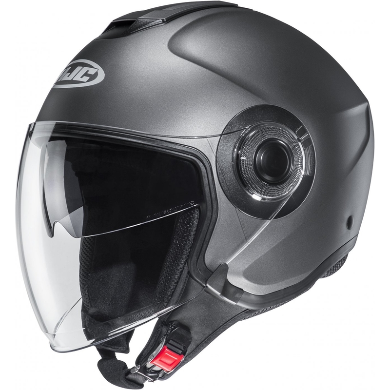 Cască de motocicletă deschisă HJC i40N din titan semiplat solid