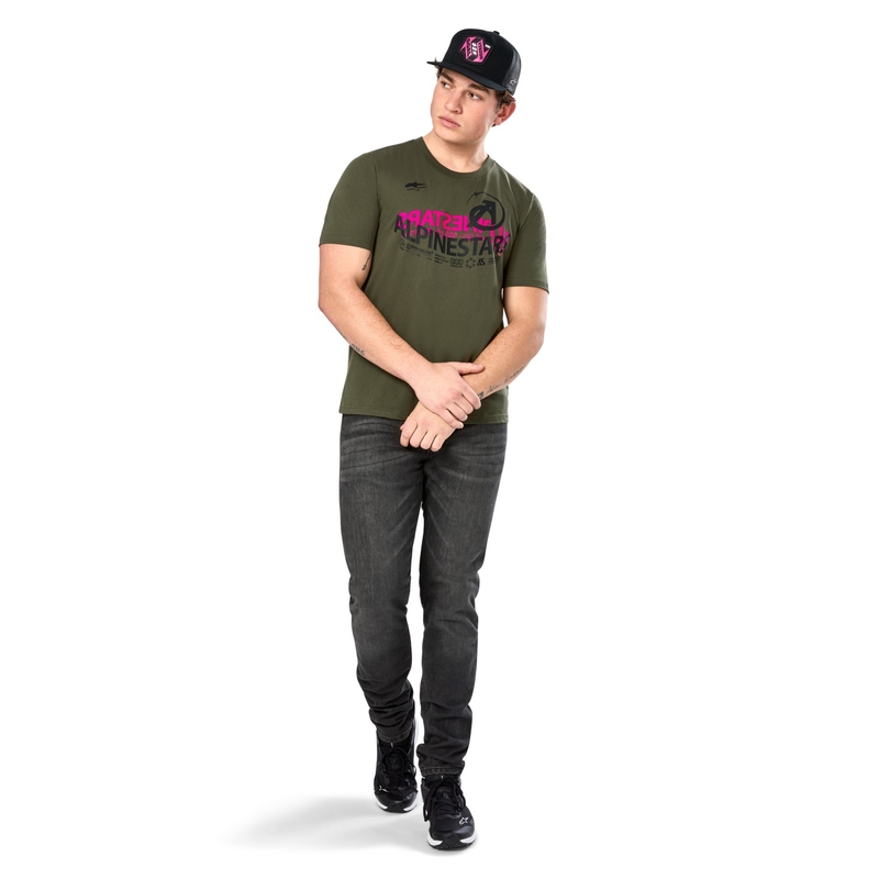 Tricou Alpinestars Semicircle CSF verde
