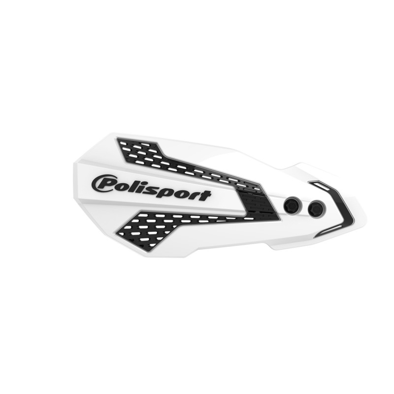Handguard POLISPORT MX FLOW with mounting system alb/negru