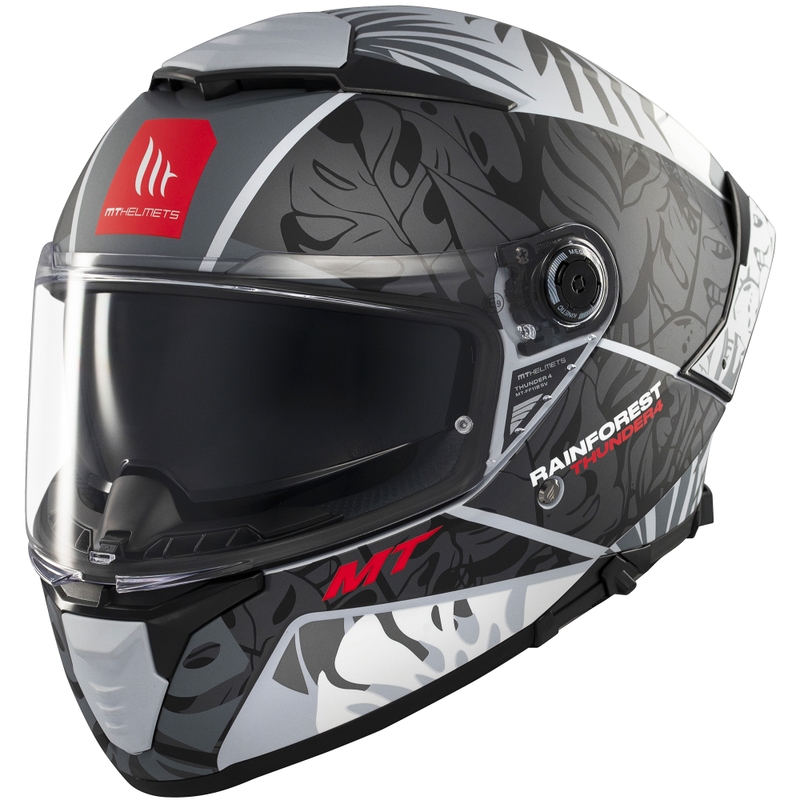 Casca moto integrala MT Thunder 4 SV Rainforest mat negru-alb