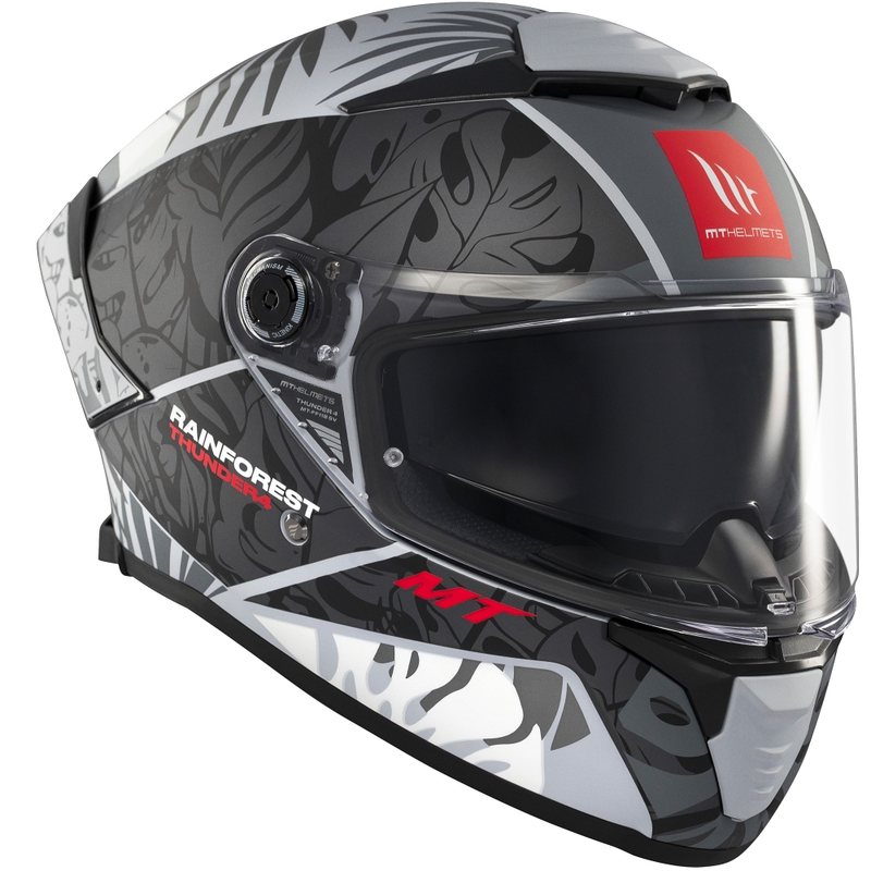 Casca moto integrala MT Thunder 4 SV Rainforest mat negru-alb