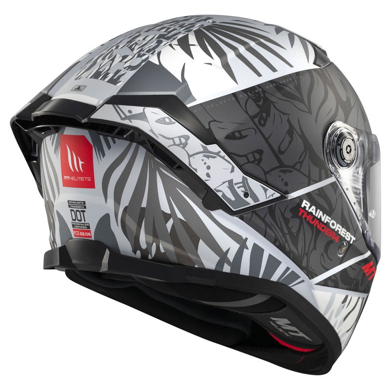 Casca moto integrala MT Thunder 4 SV Rainforest mat negru-alb