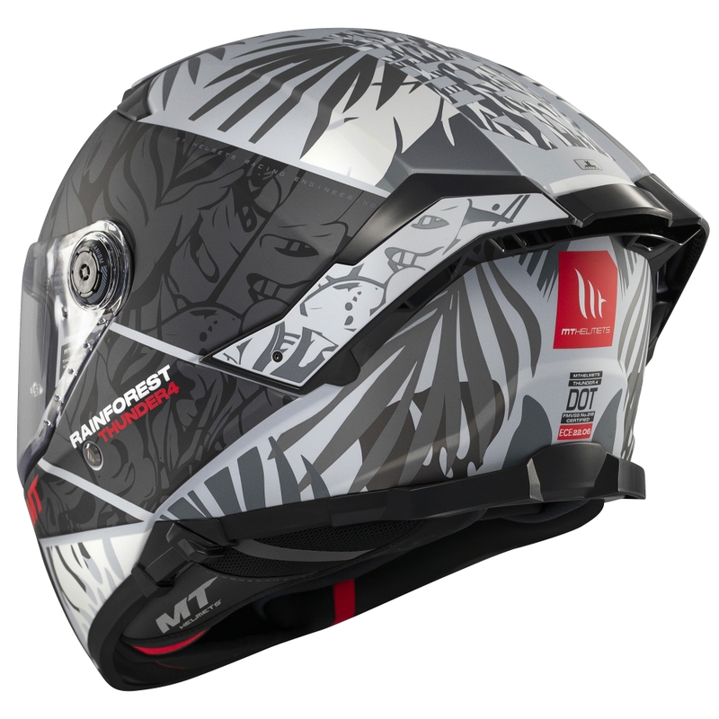 Casca moto integrala MT Thunder 4 SV Rainforest mat negru-alb