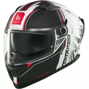 Casca moto integrala MT Braker SV Charm alb-negru mat