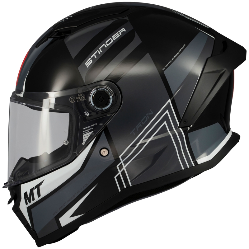 Casca moto integrala MT Stinger 2 Tron negru-gri