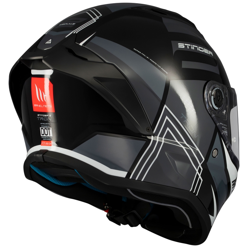 Casca moto integrala MT Stinger 2 Tron negru-gri