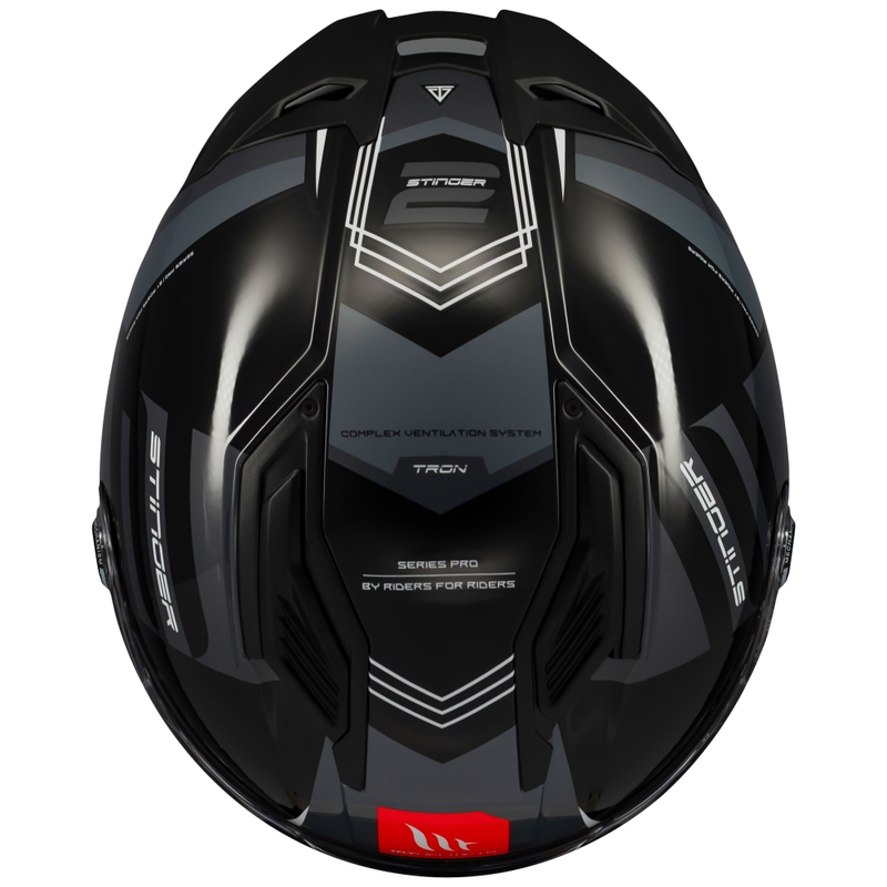 Casca moto integrala MT Stinger 2 Tron negru-gri