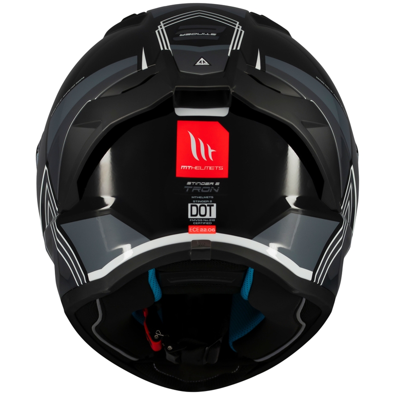 Casca moto integrala MT Stinger 2 Tron negru-gri