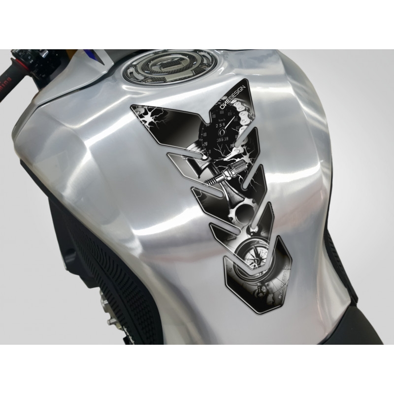 Autocolant rezervor de combustibil Print Black edition - Vitezometru