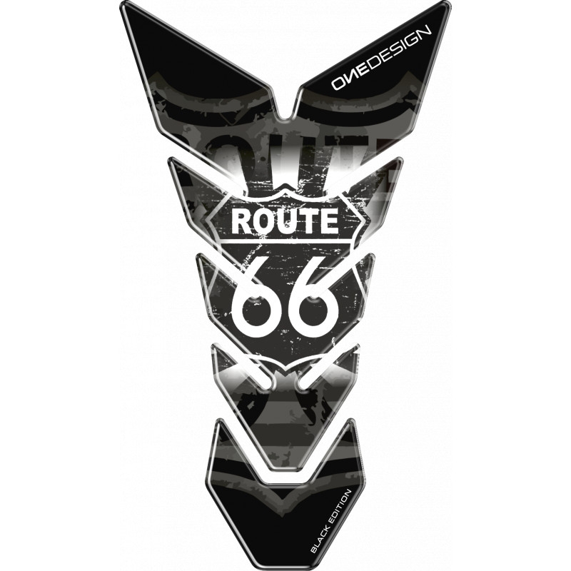 Autocolant rezervor de combustibil Print Black edition - Route 66