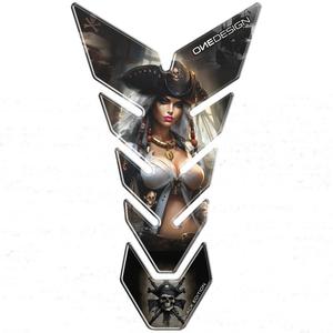 Autocolant rezervor de combustibil Print Black edition - Lady Pirate