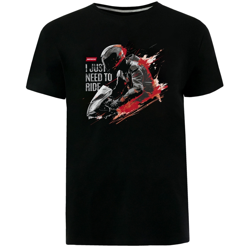 Tricou MotoZem I just need to ride negru
