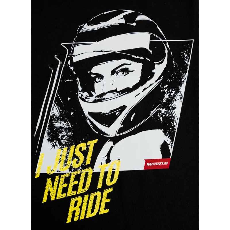 Tricou MotoZem Girl pentru femei, negru