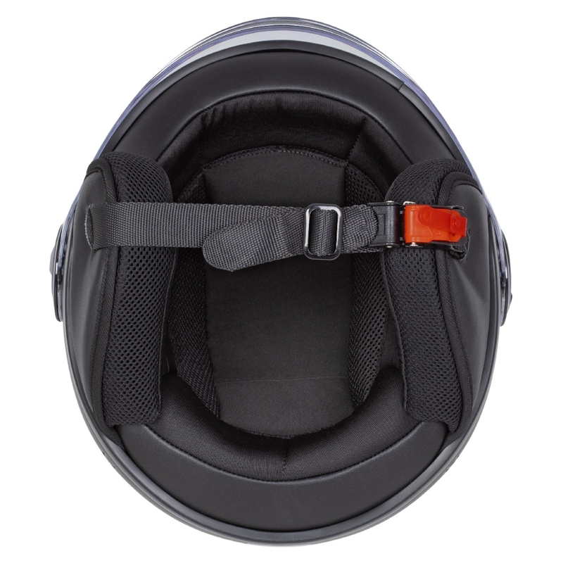 Casca deschisa ZED C35 gri-negru mat