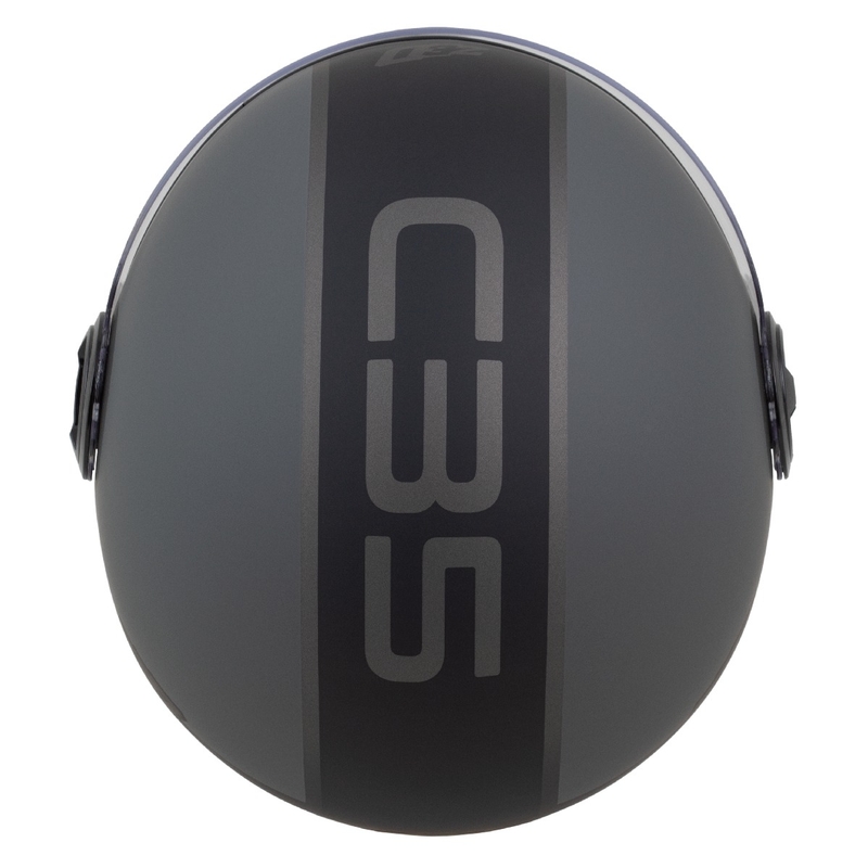 Casca deschisa ZED C35 gri-negru mat
