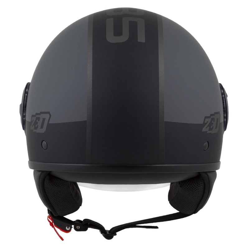 Casca deschisa ZED C35 gri-negru mat