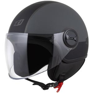 Casca deschisa ZED C35 gri-negru mat