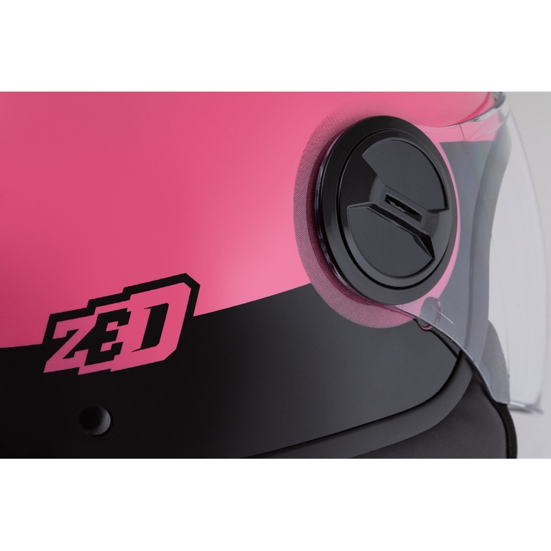 Casca deschisa ZED C35 roz-negru