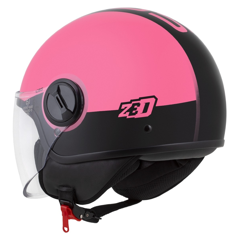 Casca deschisa ZED C35 roz-negru