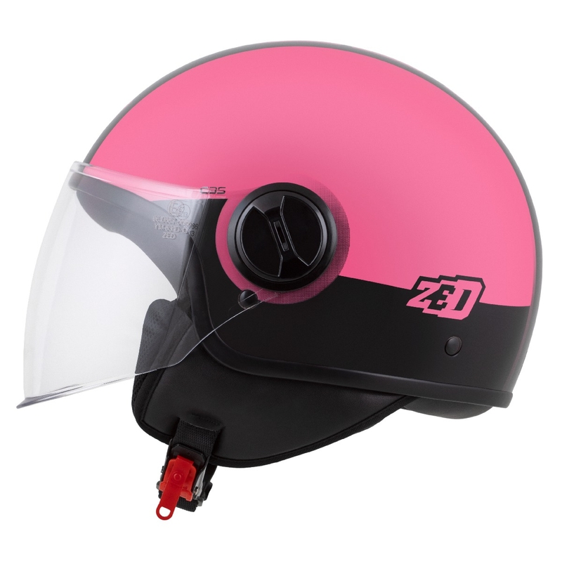 Casca deschisa ZED C35 roz-negru